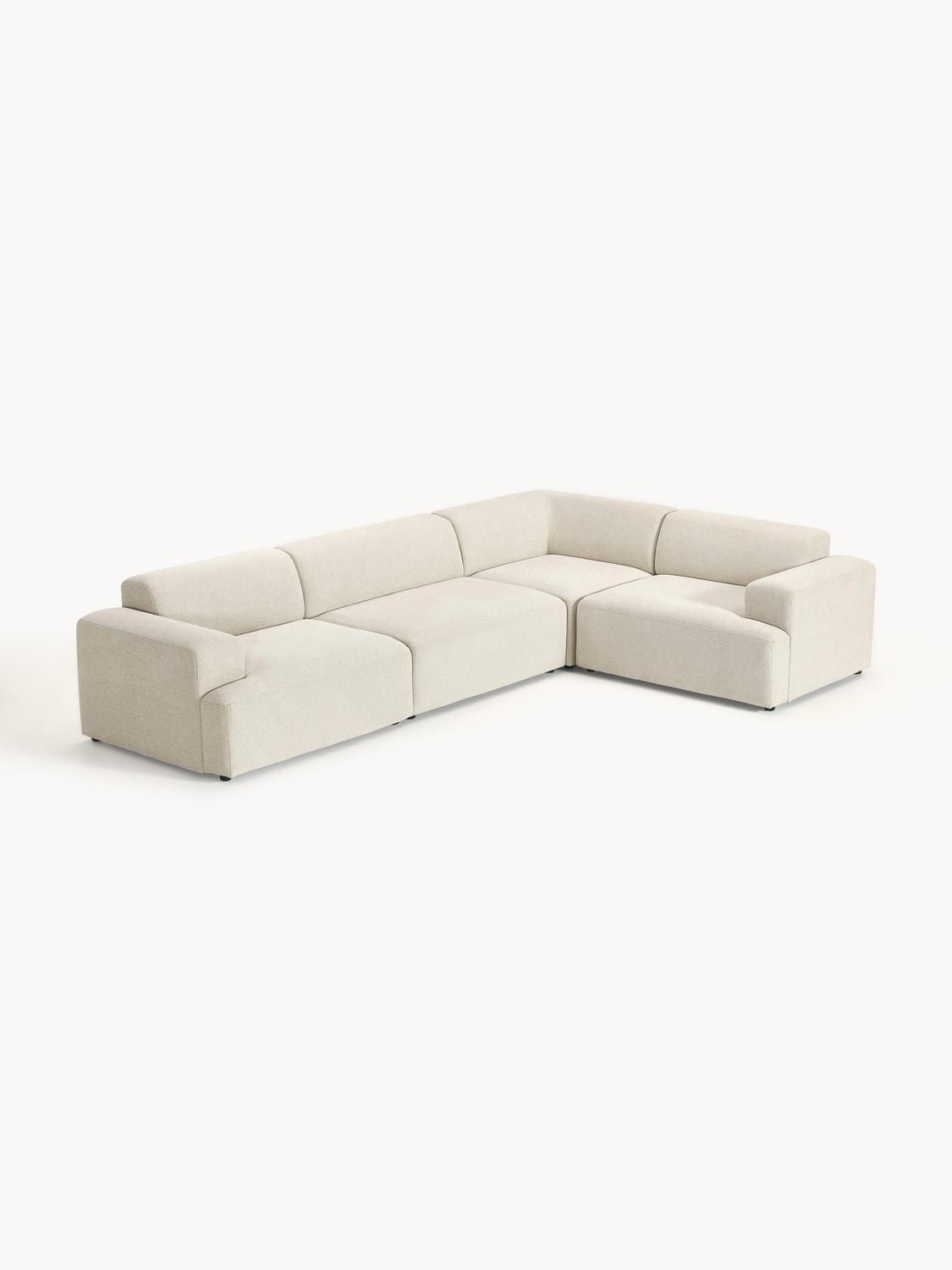 Melva Large Corner Sofa (4-seater) — Off-White