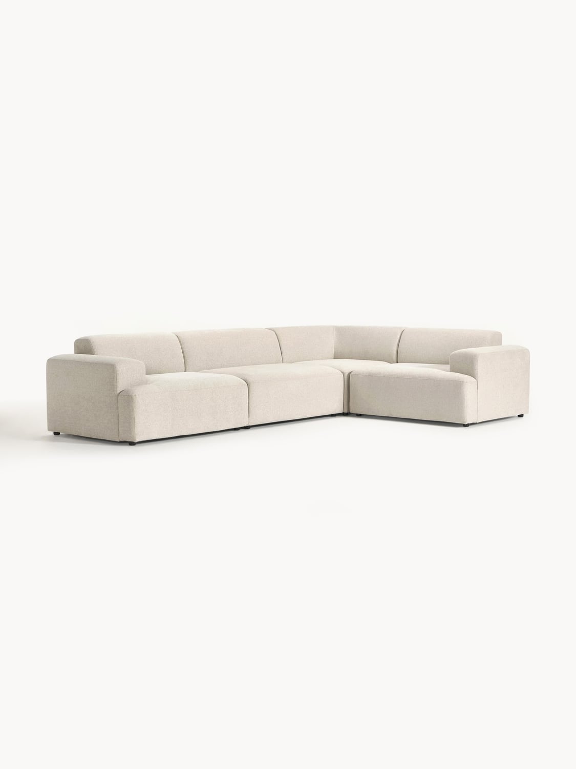 Melva Large Corner Sofa (4-seater) — Off-White