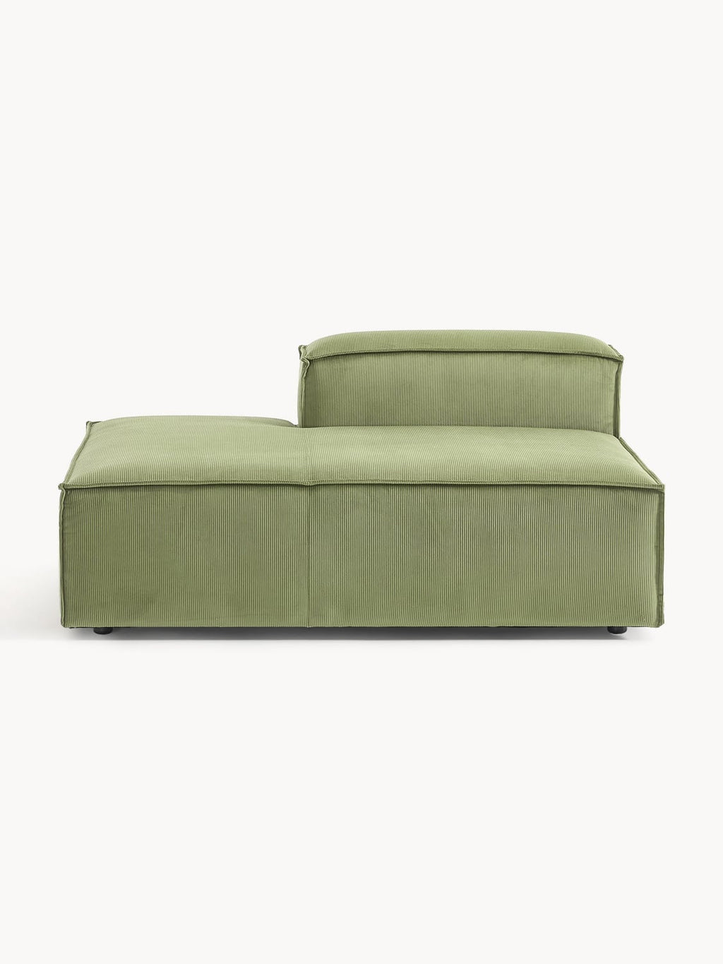 Lennon Ottoman Module in Corduroy — Mushroom
