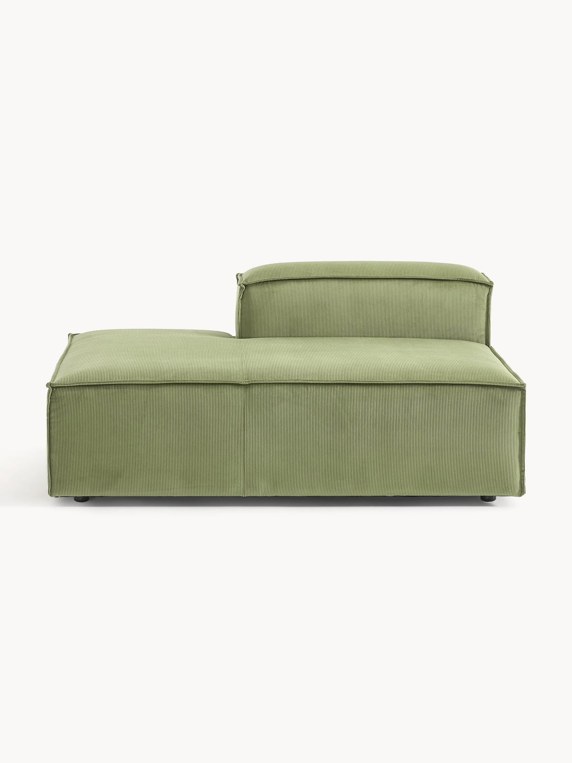 Lennon Ottoman Module in Corduroy — Mushroom