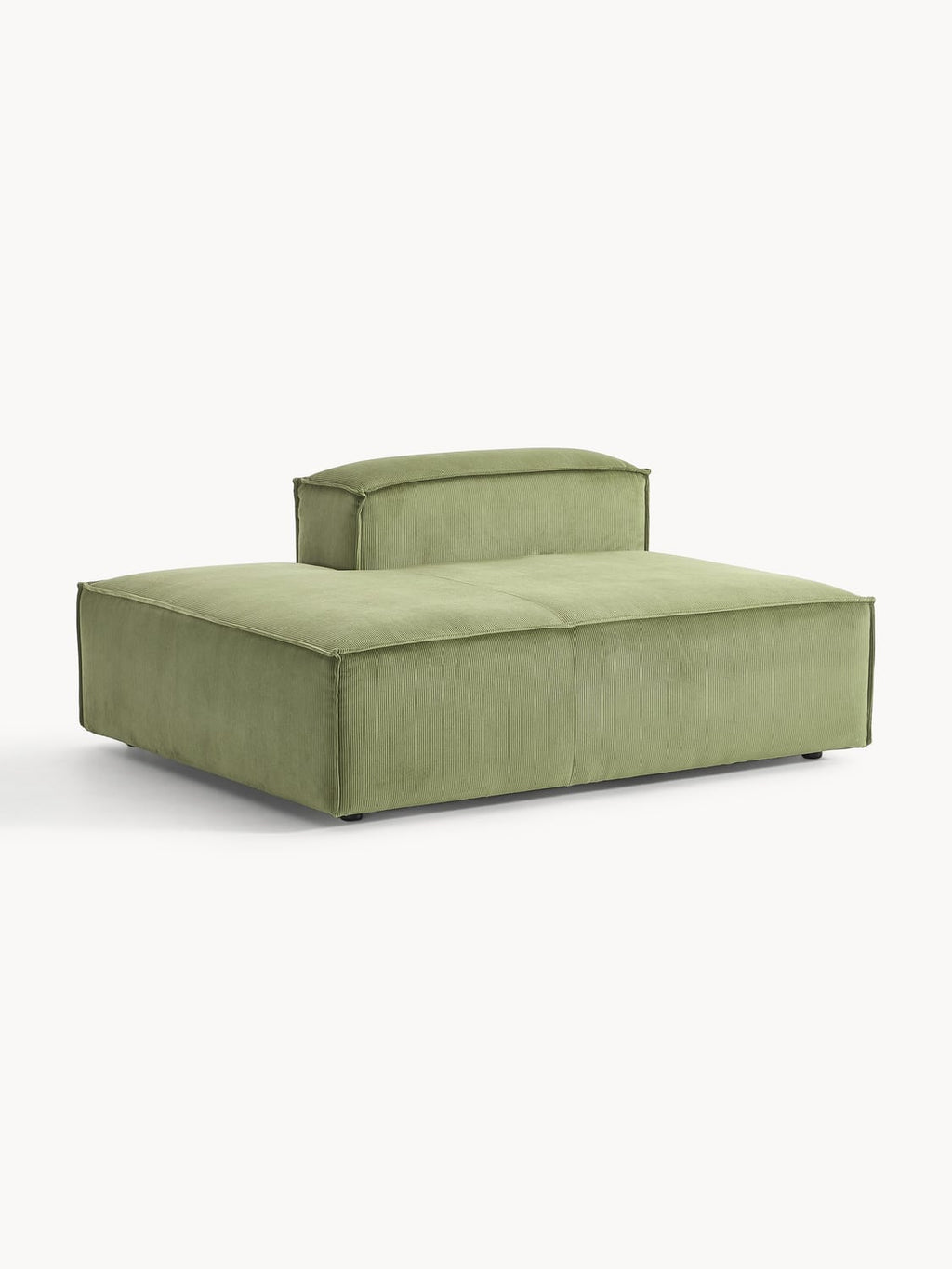 Lennon Ottoman Module in Corduroy — Mushroom