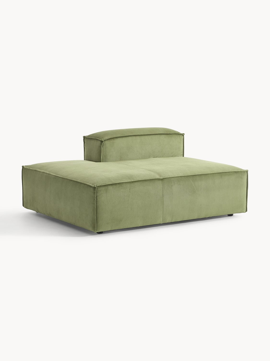 Lennon Ottoman Module in Corduroy — Mushroom