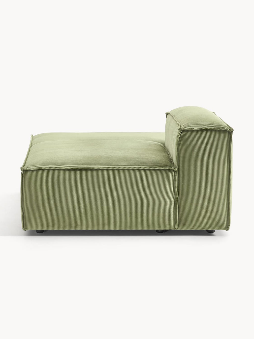 Lennon Ottoman Module in Corduroy — Mushroom