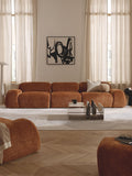 Wolke Modular Teddy Bouclé Sofa (4-seater) — Olive