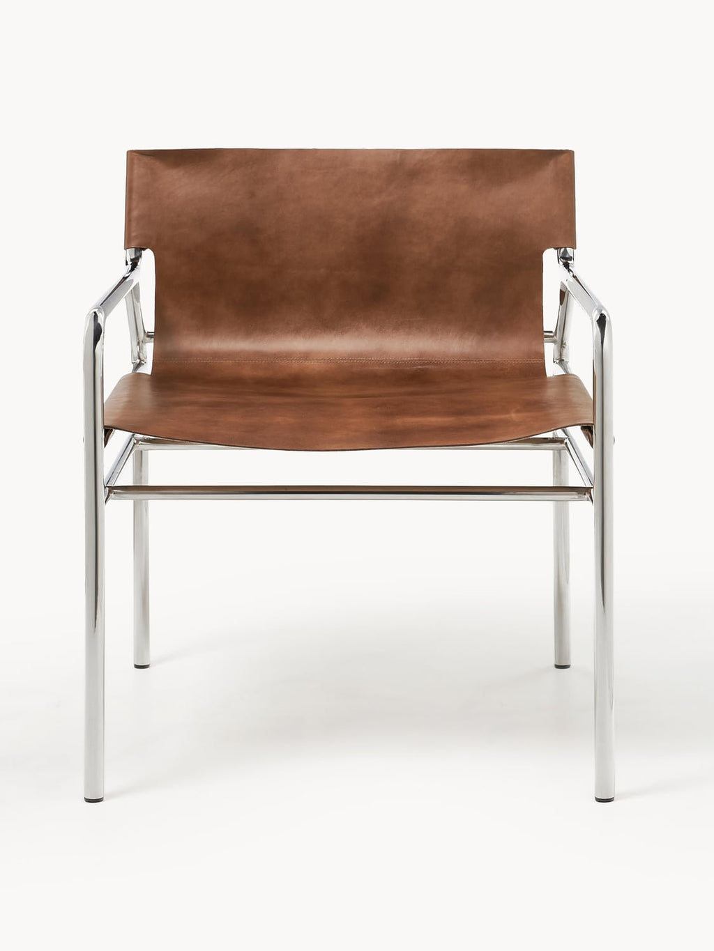 Dion Leather-Armchair — Warm Grey