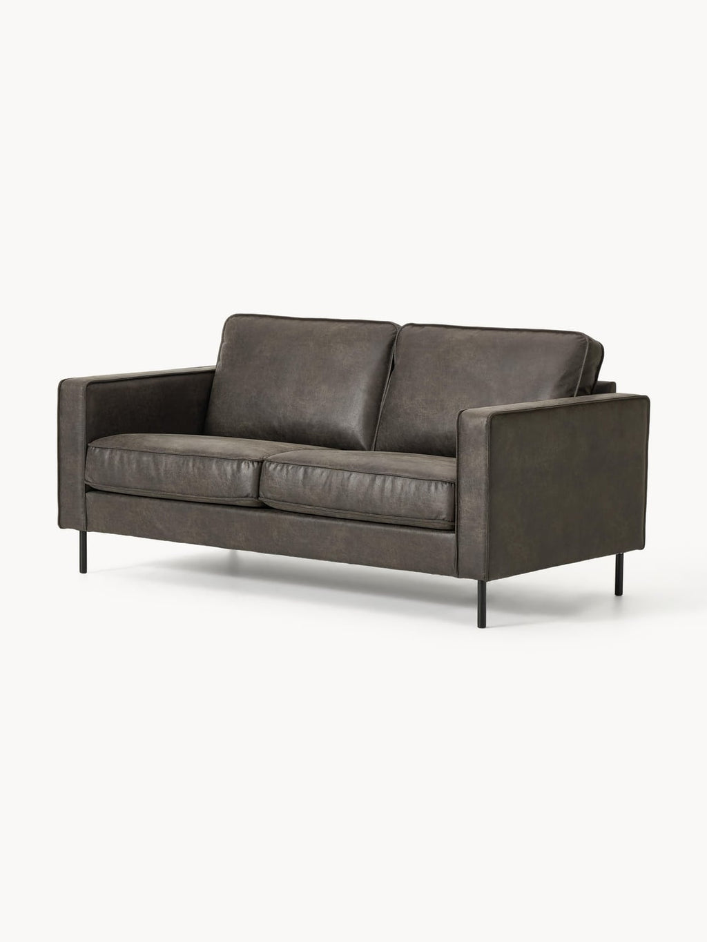 Hunter Leather-Sofa (2-seater) — Anthracite