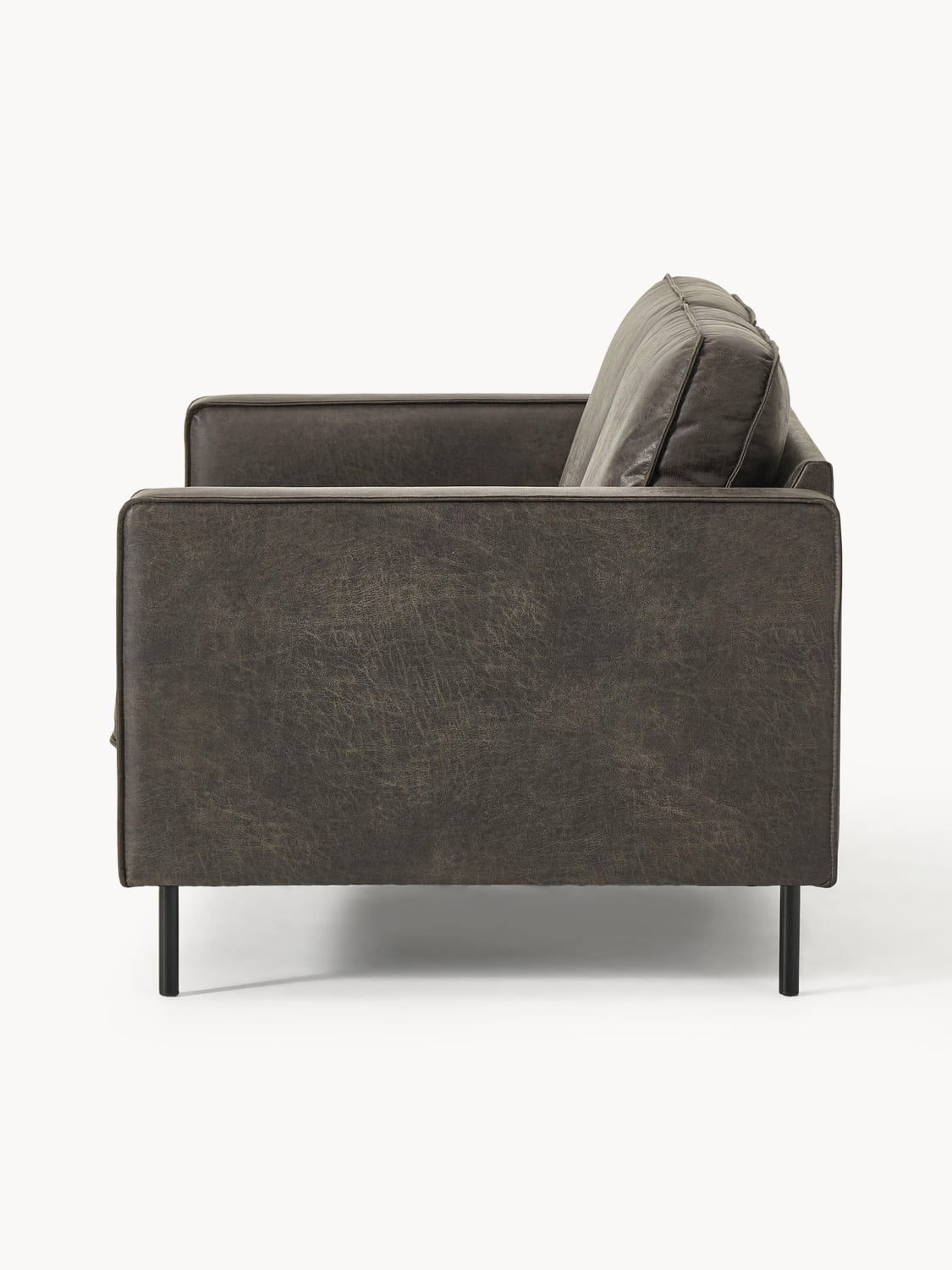 Hunter Leather-Sofa (2-seater) — Anthracite