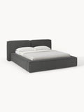 Lennon Upholstered Bed with Storage — Taupe