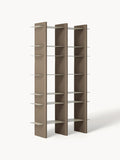 Rami Tall Shelving Unit with Metal Elements — Dark Grey
