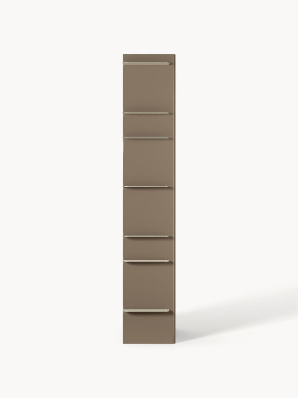 Rami Tall Shelving Unit with Metal Elements — Dark Grey