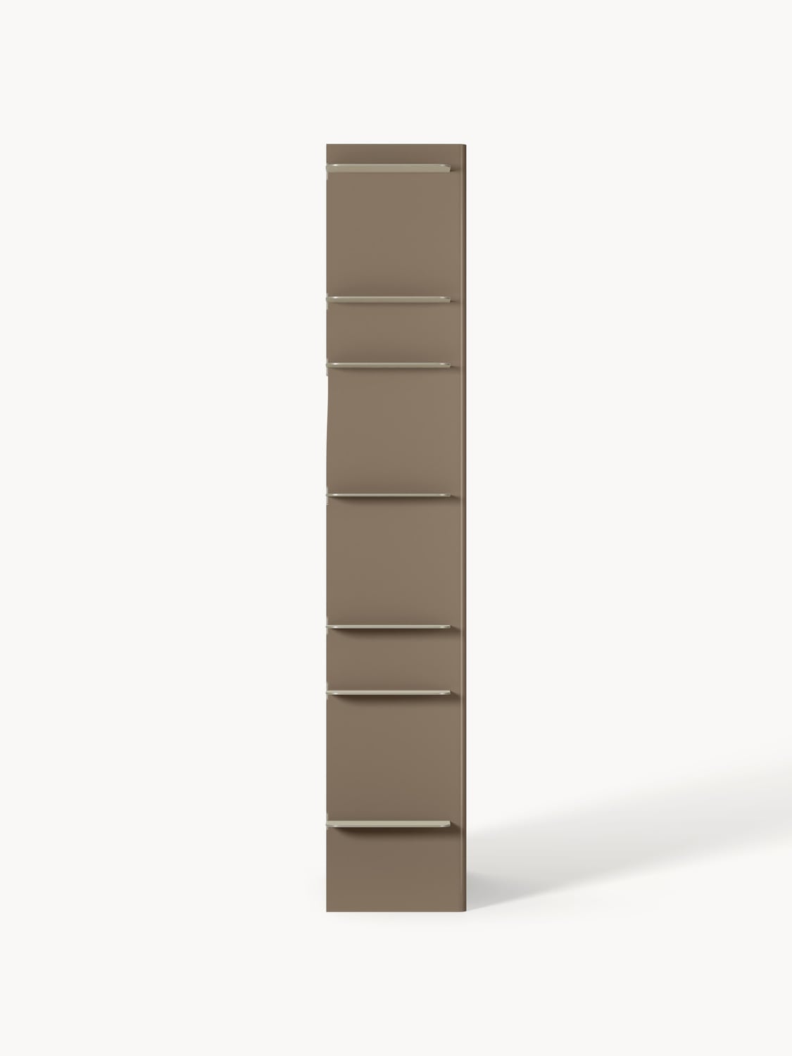 Rami Tall Shelving Unit with Metal Elements — Dark Grey