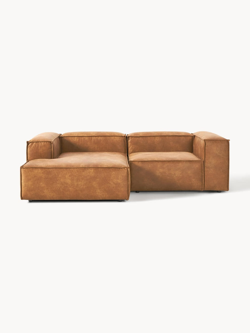 Lennon Modular Corner Sofa (2-seater) in Leather — Camel