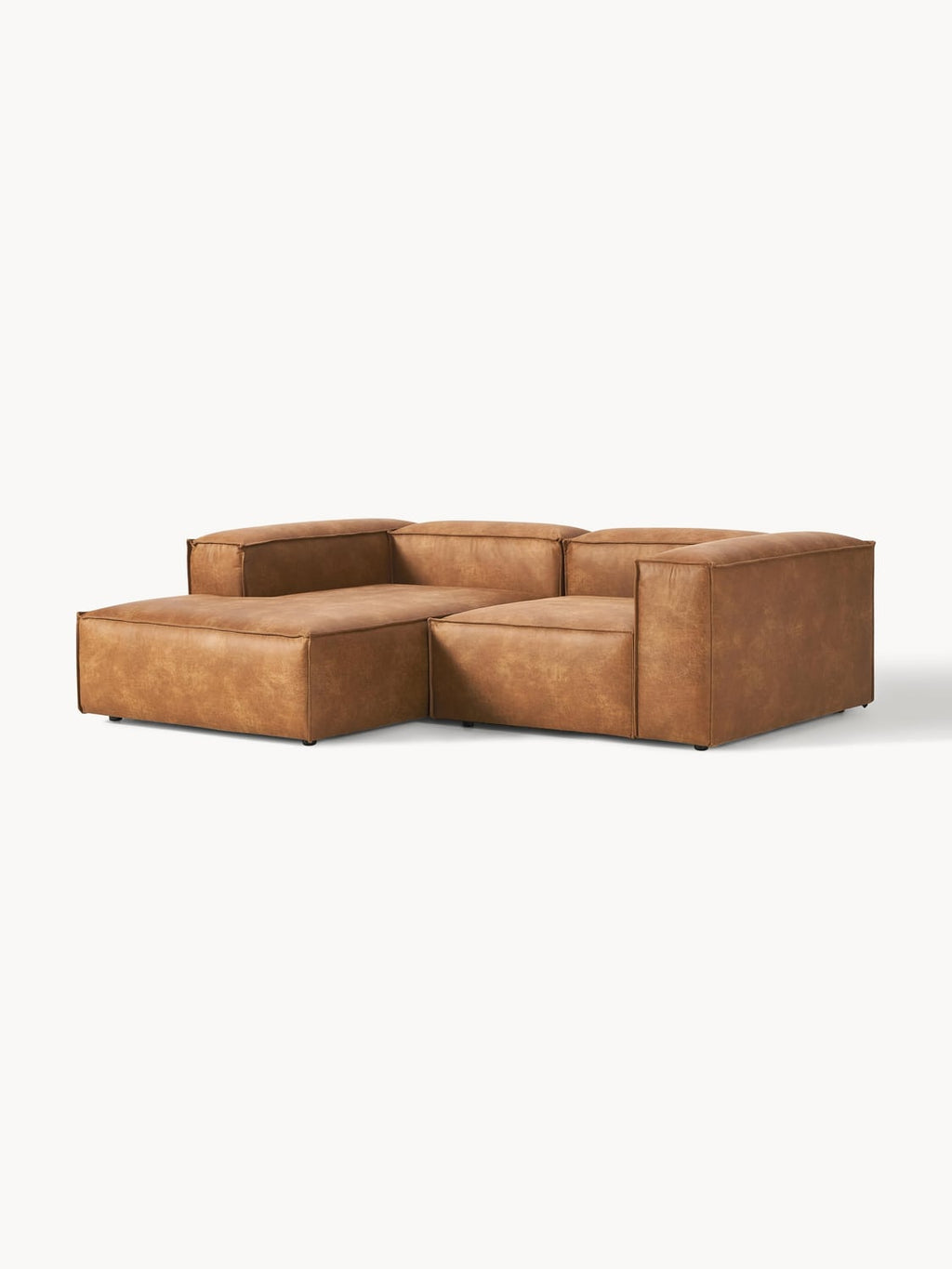 Lennon Modular Corner Sofa (2-seater) in Leather — Camel