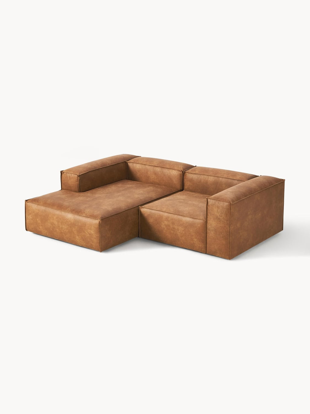 Lennon Modular Corner Sofa (2-seater) in Leather — Camel