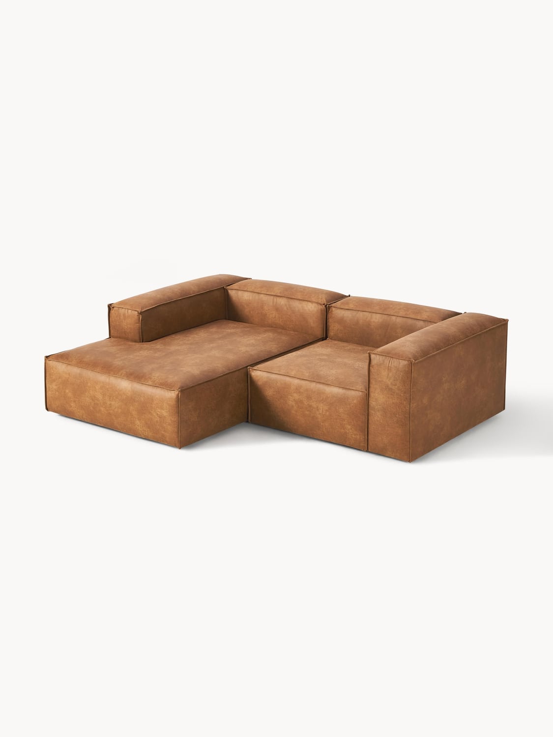 Lennon Modular Corner Sofa (2-seater) in Leather — Camel