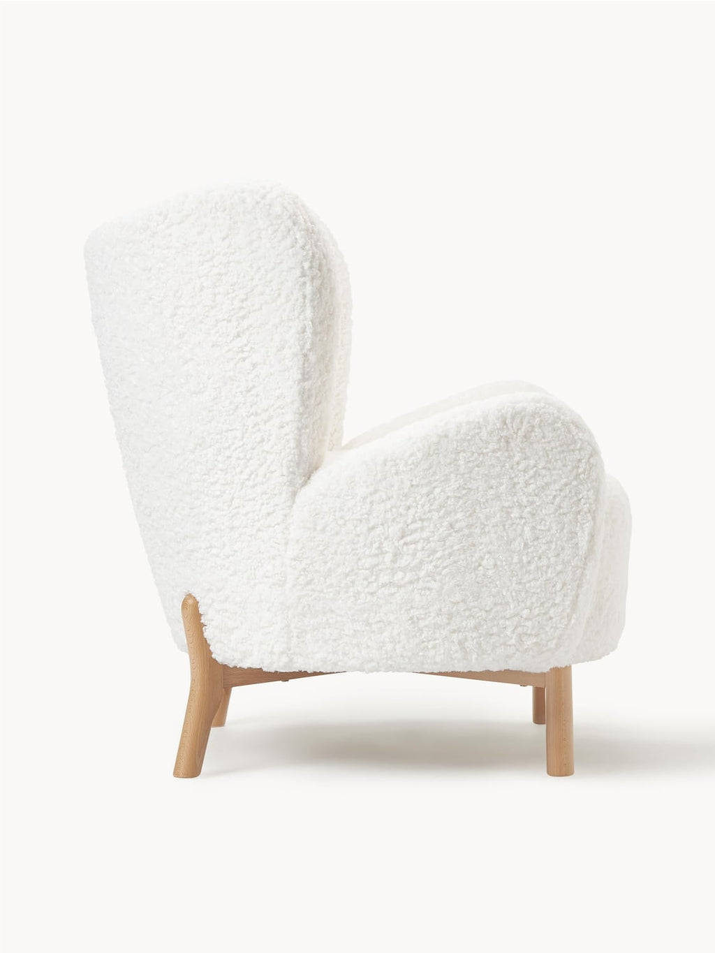 Kalia Teddy Wingback Chair — Off-White