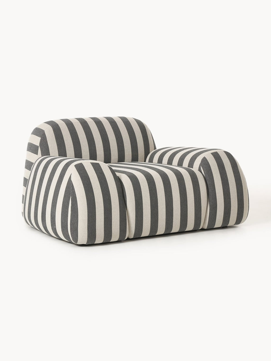 Wolke Striped Lounge Chair — Taupe