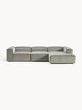 Lennon Modular Corner Sofa (4-seater) in Corduroy — Warm Grey