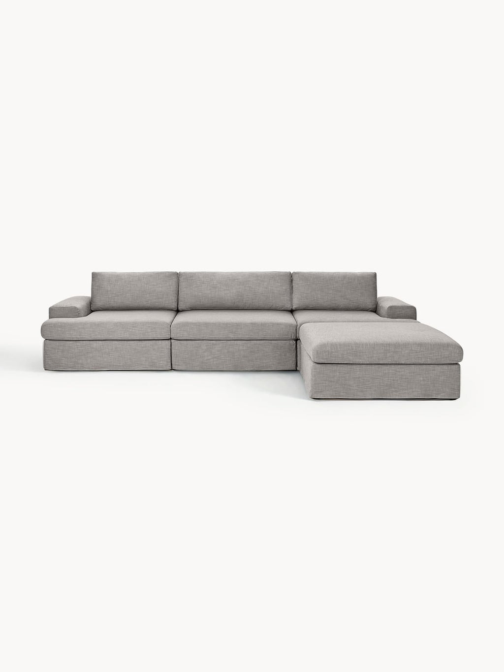 Russell Modular Sofa (4-seater) with Ottoman (left/right) — Grey