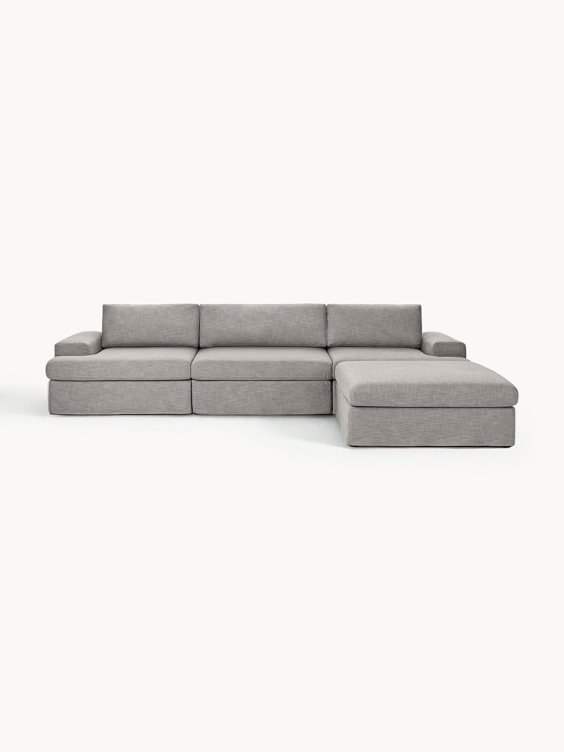Russell Modular Sofa (4-seater) with Ottoman (left/right) — Grey