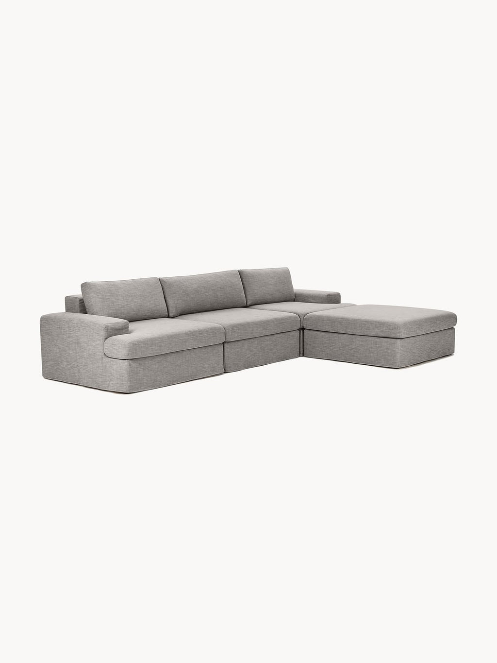 Russell Modular Sofa (4-seater) with Ottoman (left/right) — Grey