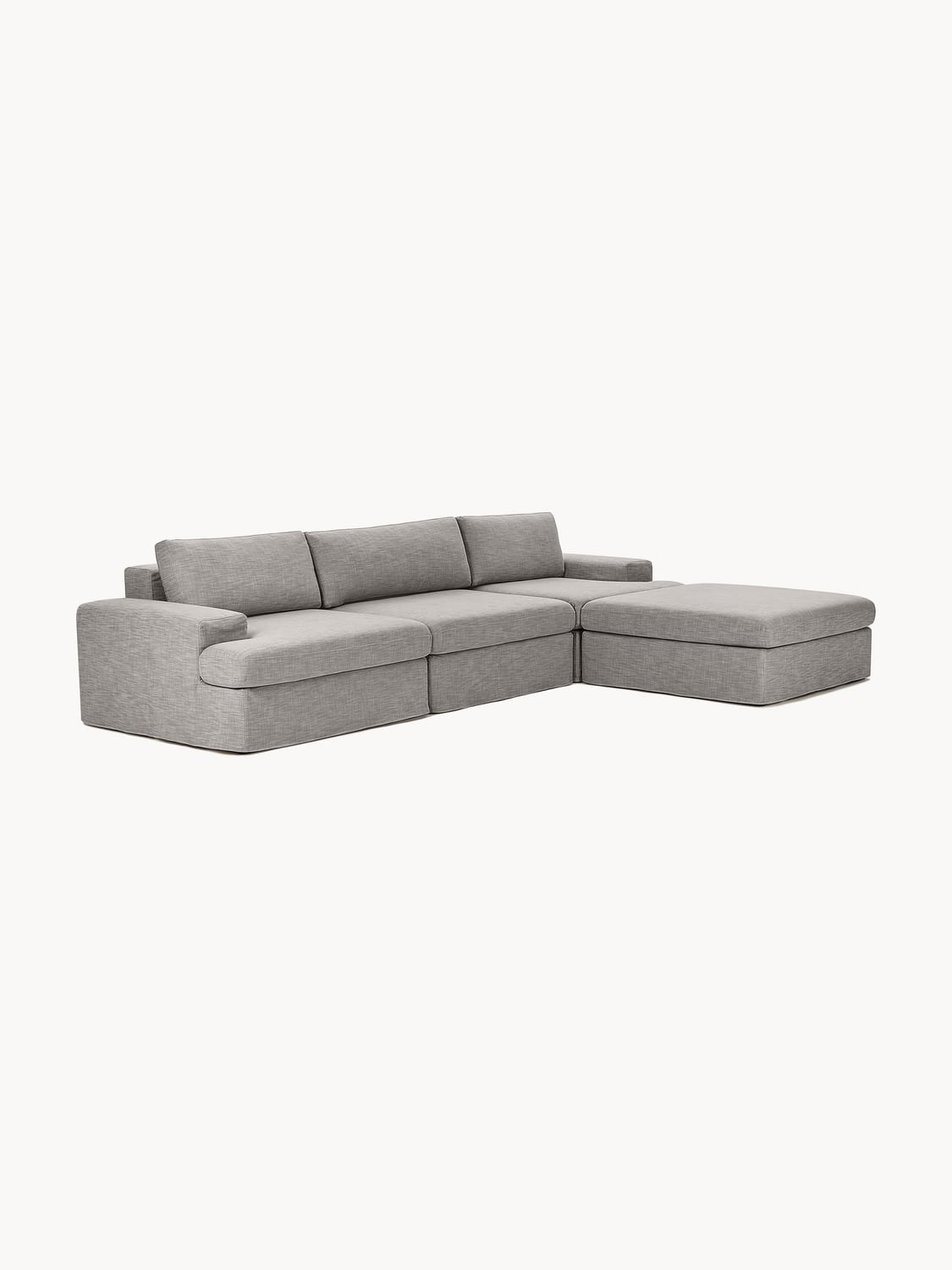 Russell Modular Sofa (4-seater) with Ottoman (left/right) — Grey
