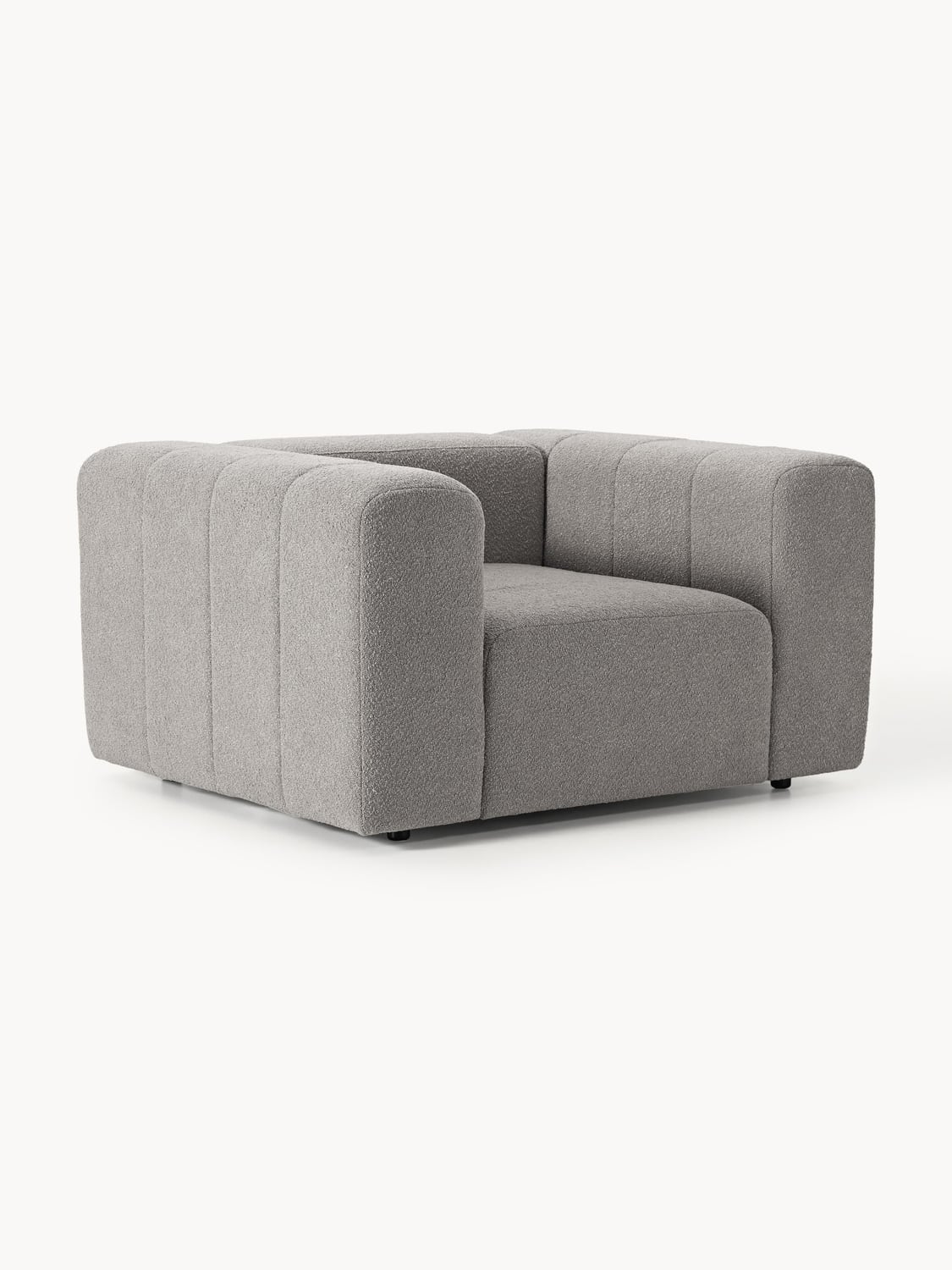Lena Bouclé Lounge Chair — Taupe