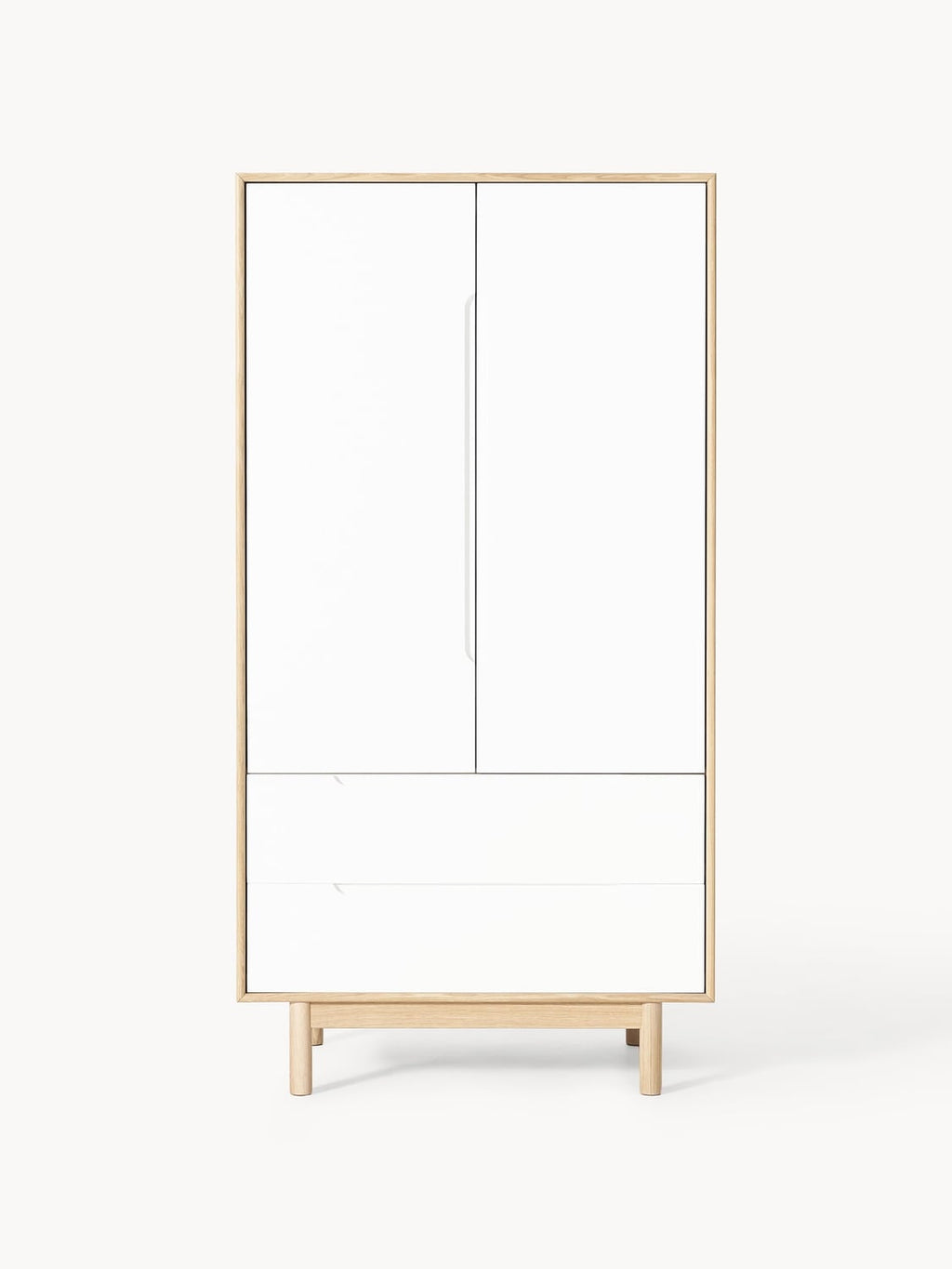 Cassy Small Wardrobe, 2-door — Cream