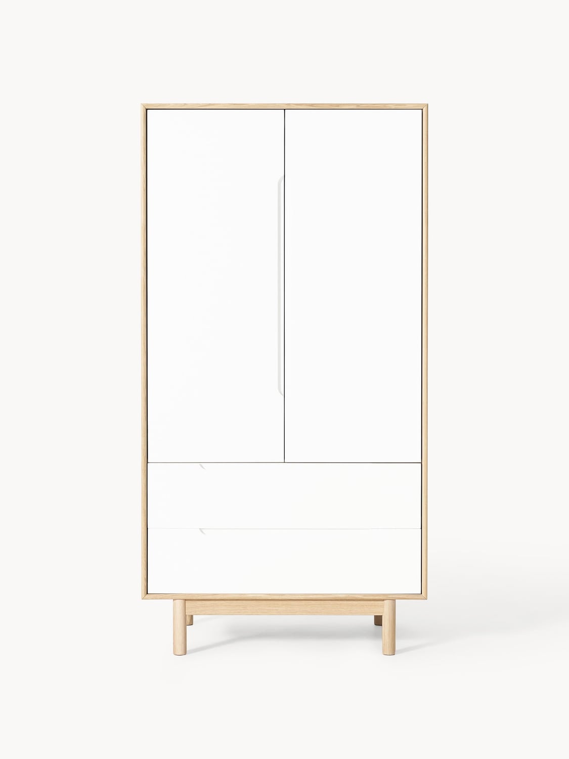 Cassy Small Wardrobe, 2-door — Cream