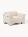 Atlas Bouclé Armchair — Light Grey