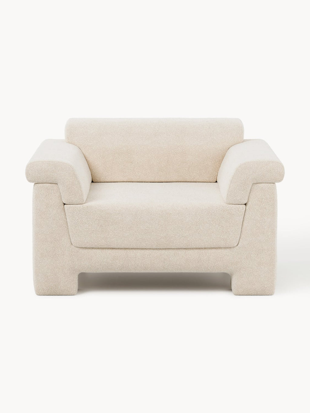Atlas Bouclé Armchair — Light Grey
