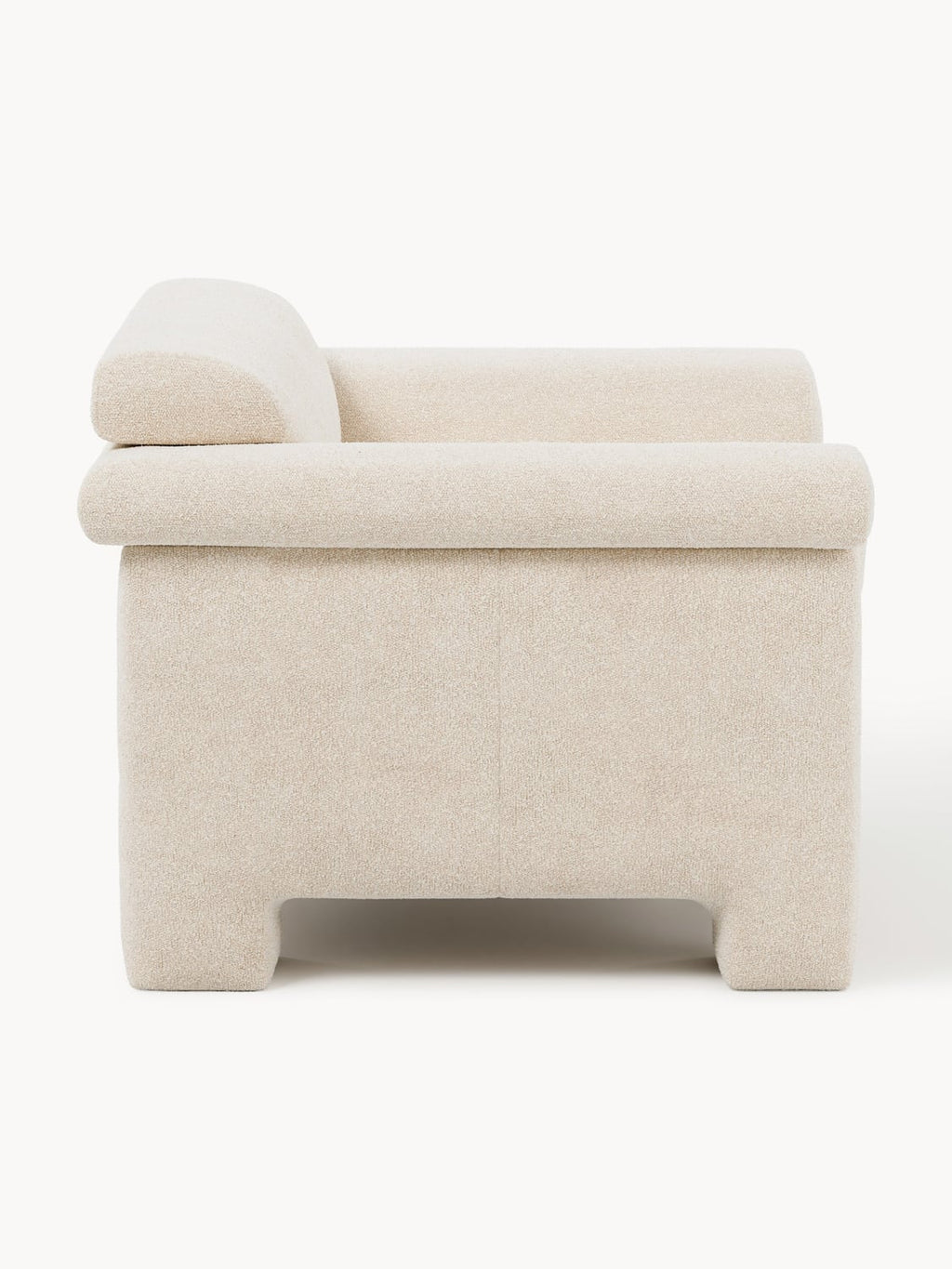 Atlas Bouclé Armchair — Light Grey