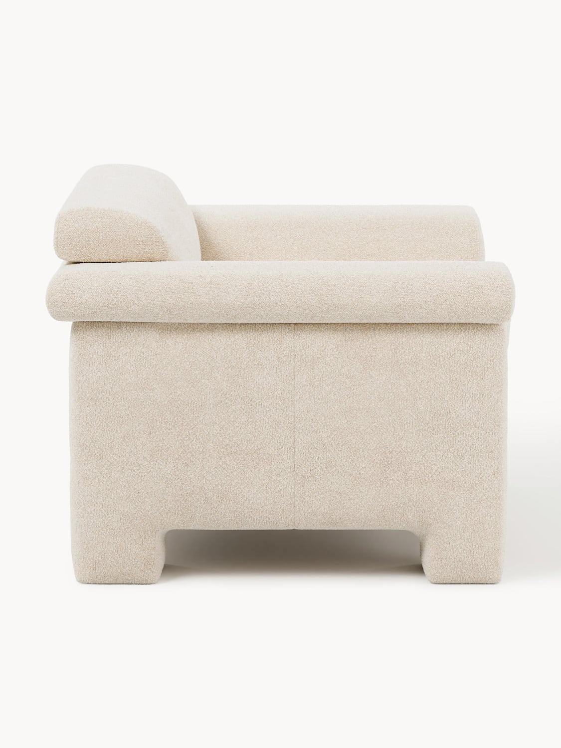 Atlas Bouclé Armchair — Light Grey