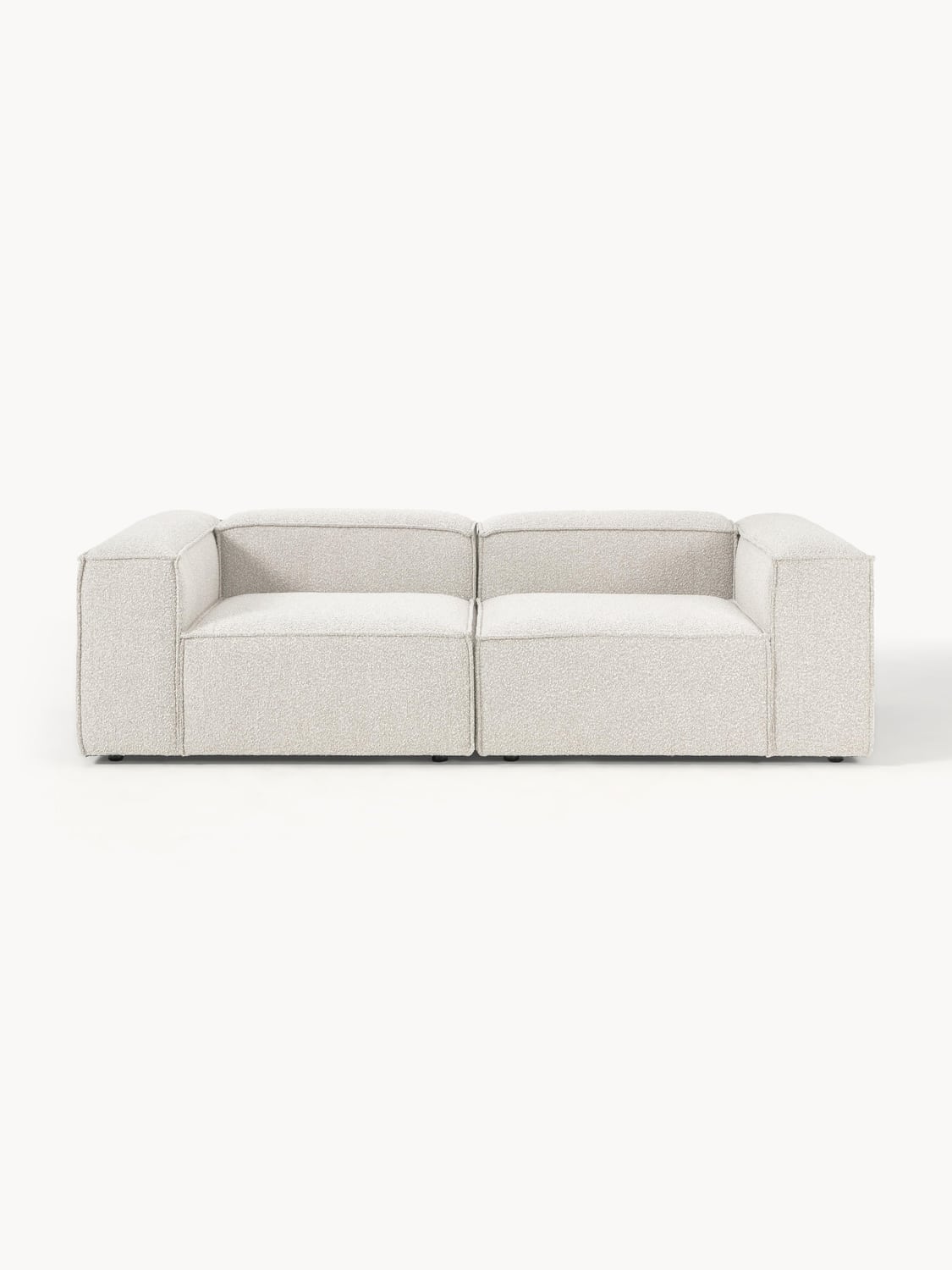 Lennon Modular Sofa (3-seater) in Bouclé — Light Grey