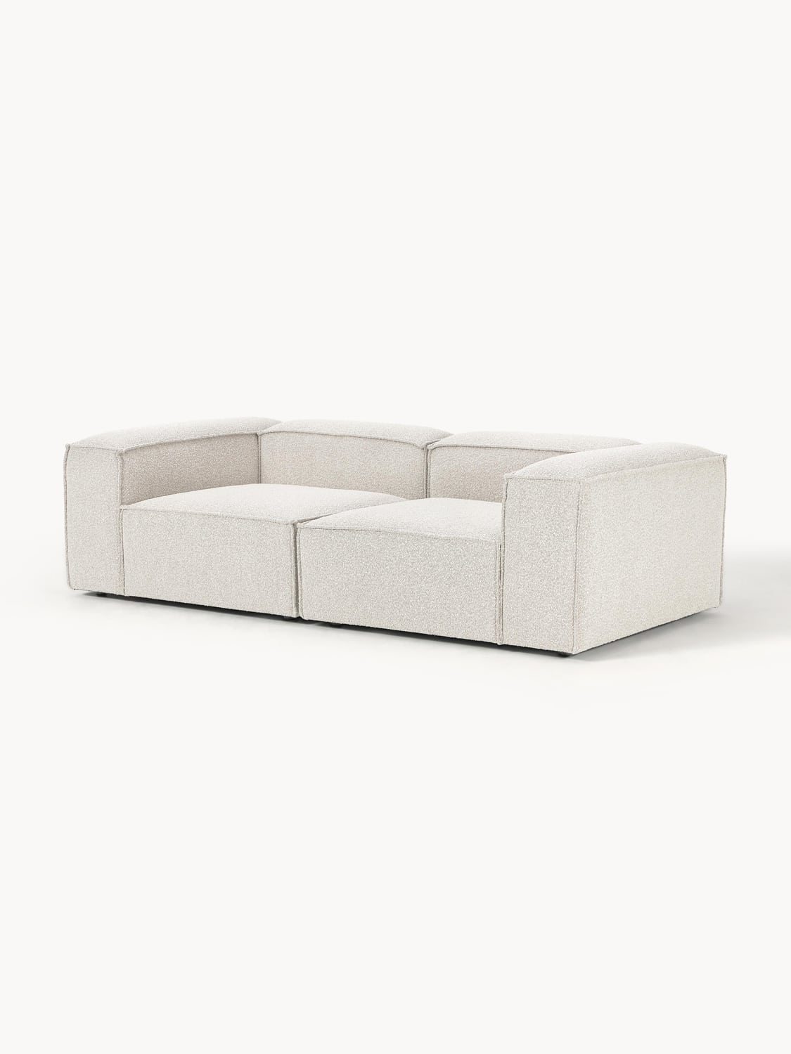 Lennon Modular Sofa (3-seater) in Bouclé — Light Grey