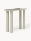 Beni Console Table with Glass Top — Light Grey
