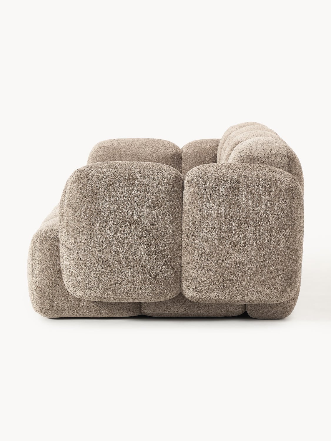 Tayla Modular Sofa (3-seater) in Teddy Bouclé — Taupe