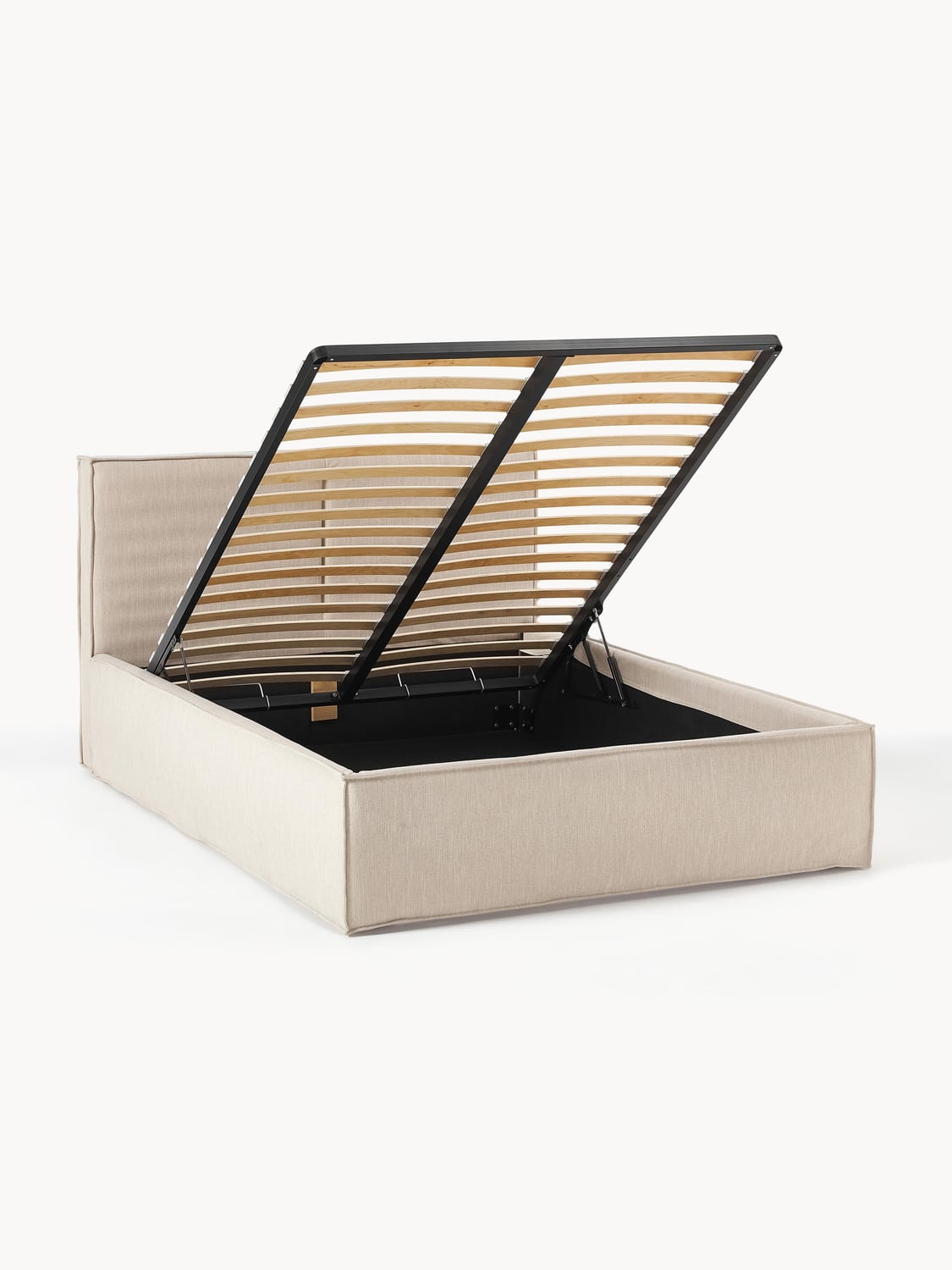 Dream Upholstered Bed with Storage — Oatmeal