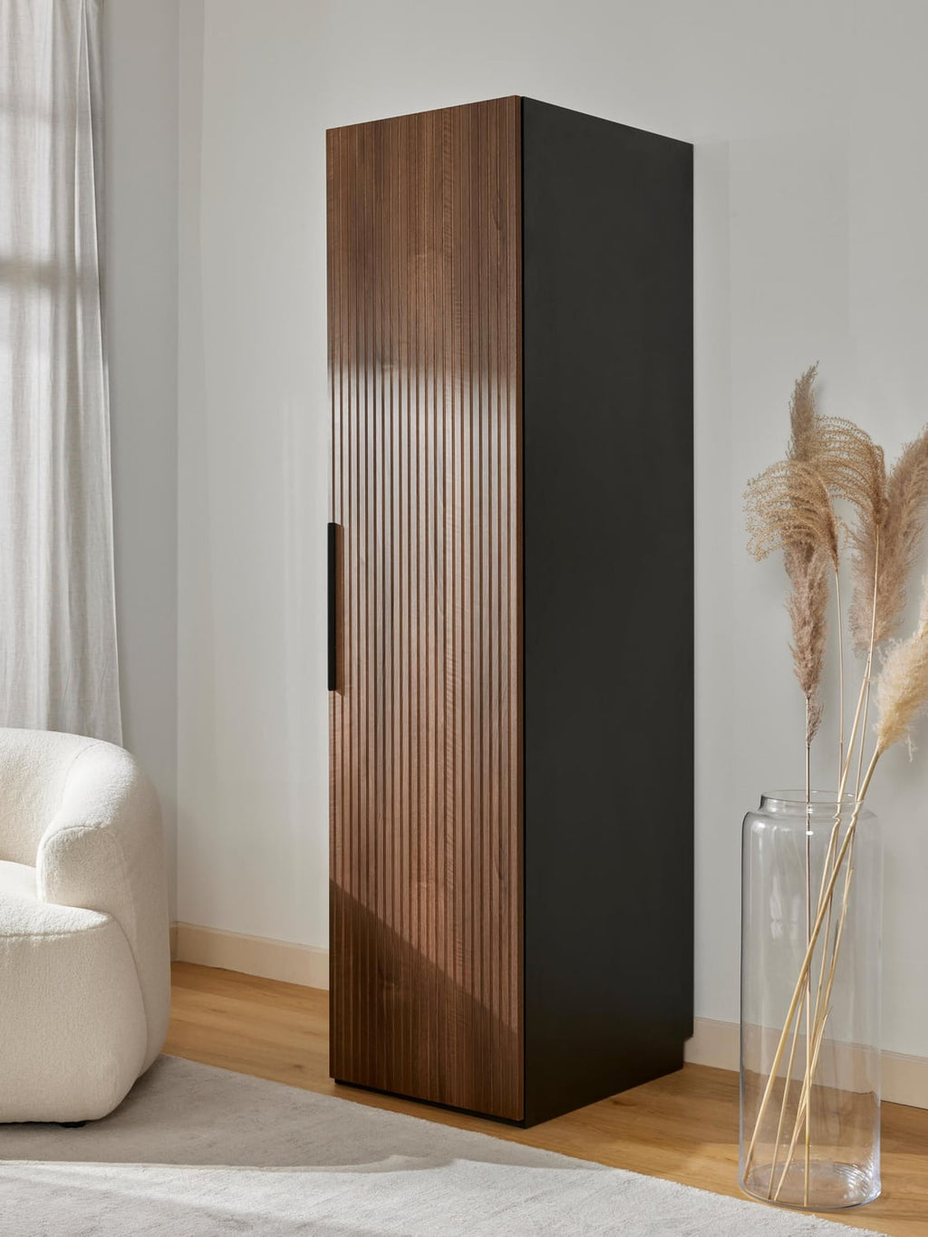 Simone Modular Hinged-Door Wardrobe, 50 cm Width, in various sizes — Olive