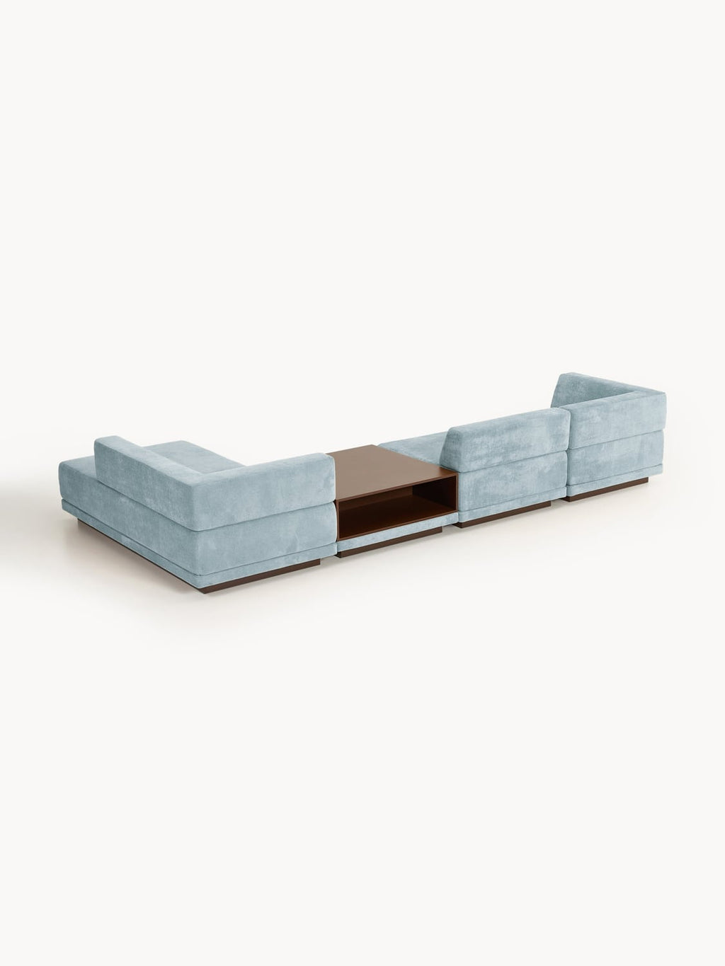 Colin Modular Corner Sofa (4-seater) with Coffee Table — Grey