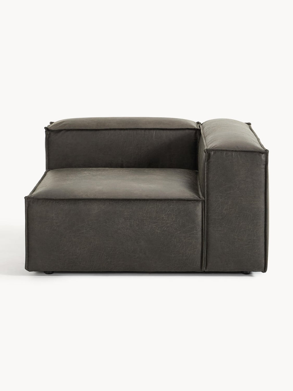Lennon Corner Module in Leather — Anthracite