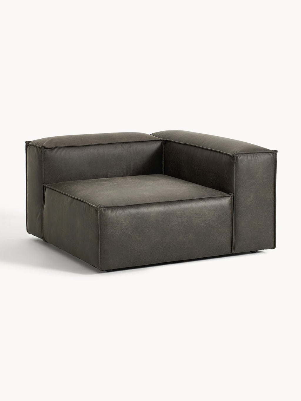 Lennon Corner Module in Leather — Anthracite