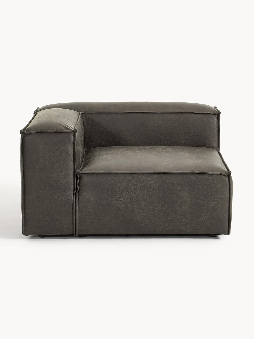 Lennon Corner Module in Leather — Anthracite