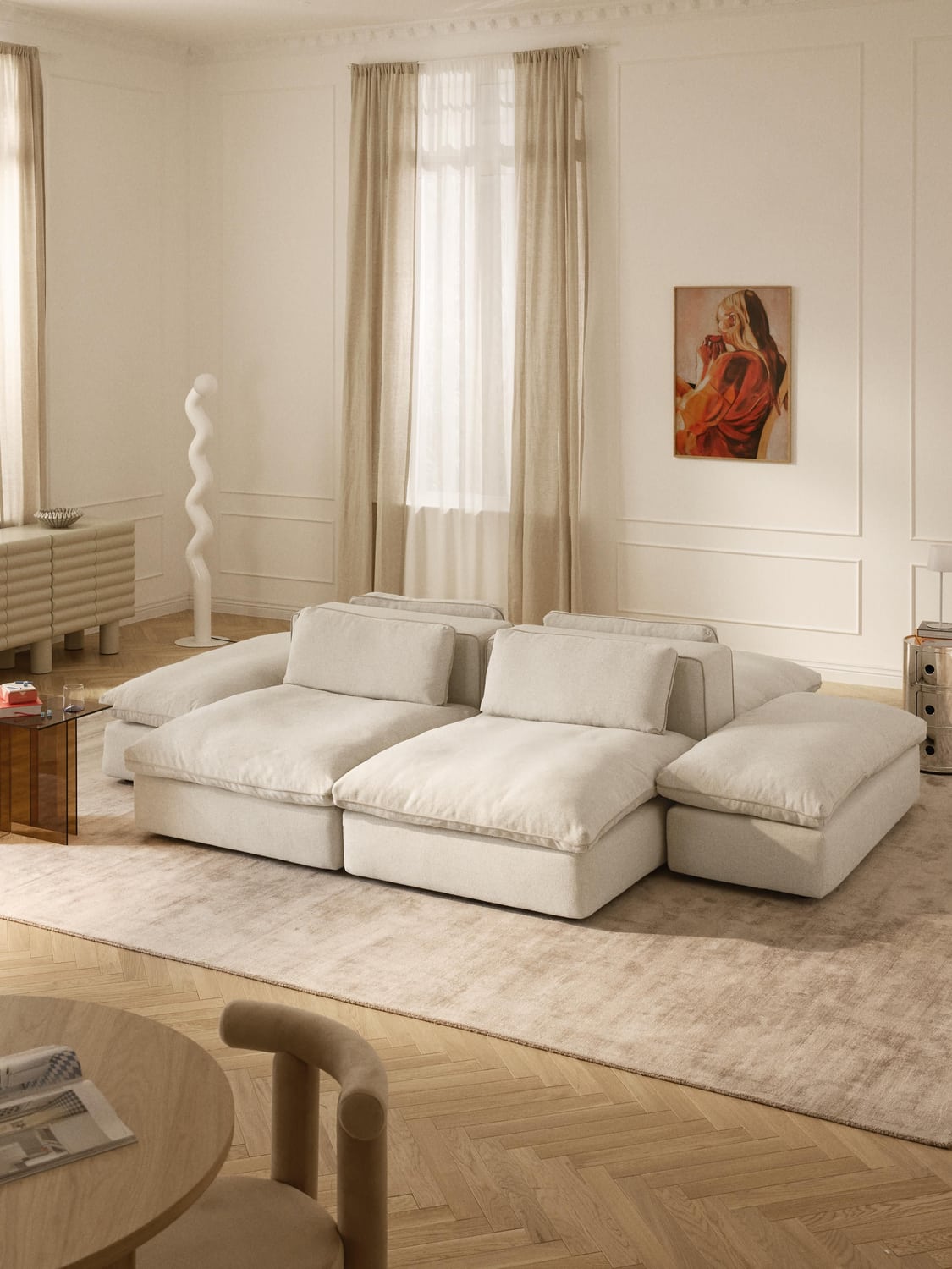 Felix XL-Ottoman — Oatmeal