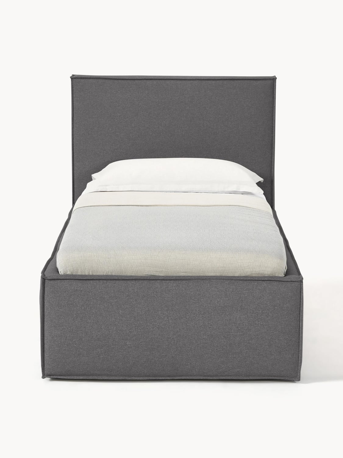 Dream Single Bed with Storage — Grey