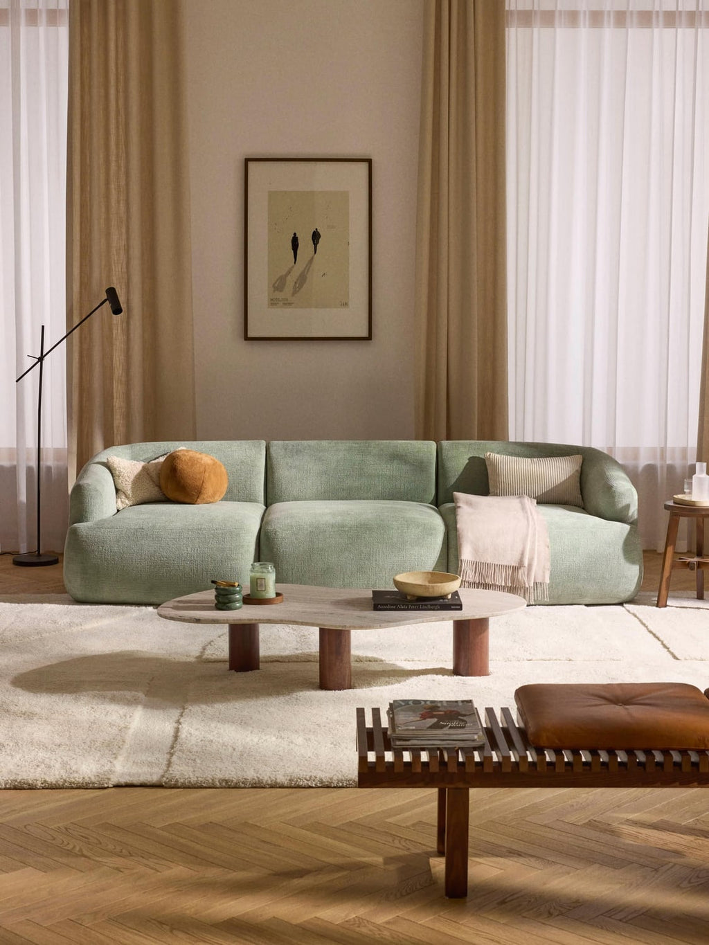 Sofia Modular Sofa (3-seater) — Pearl Grey
