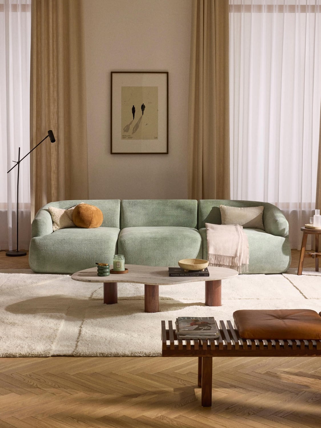 Sofia Modular Sofa (3-seater) — Pearl Grey