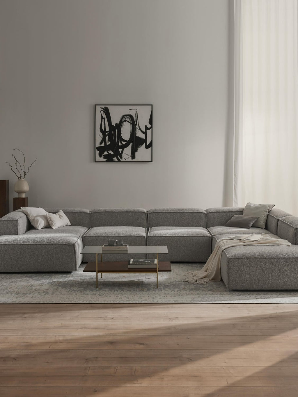 Lennon Modular XL Sofa in Bouclé — Oatmeal