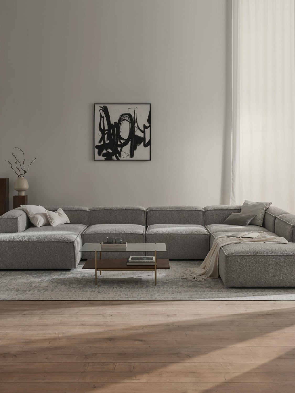 Lennon Modular XL Sofa in Bouclé — Oatmeal