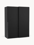 Leon Modular Sliding-Door Wardrobe, 150 cm Width, in various sizes — Black
